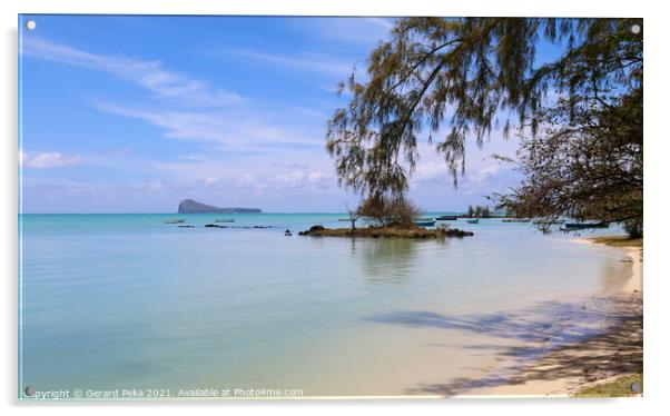 Coin De Mire  Gunner's Quoin  Mauritius Acrylic by Gerard Peka