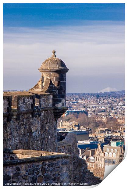 'Edinburgh Castle: The Skyline Sentry' Print by Holly Burgess