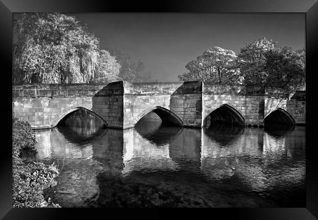 Bakewell Bridge and River Wye Framed Print by Darren Galpin