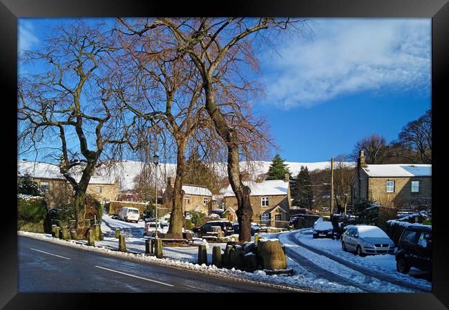 Bamford Village Green Framed Print by Darren Galpin