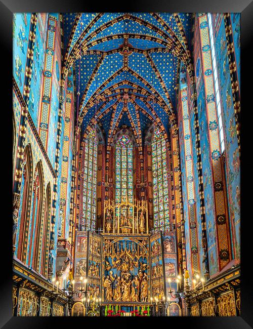 St Mary's Basilica, Krakow, Poland Framed Print by Mark Llewellyn