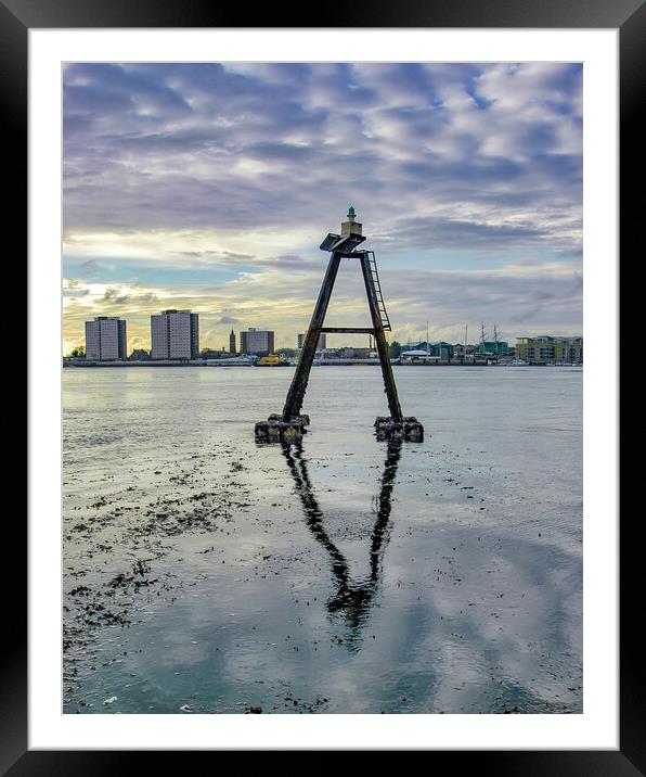 Marker Bouy, Portsmouth, Hampshire, England, UK Framed Mounted Print by Mark Llewellyn