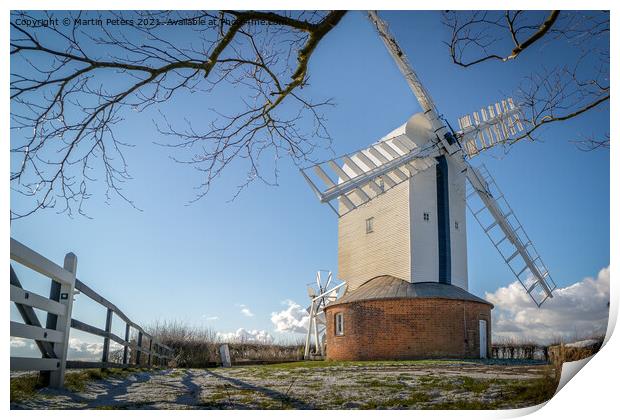 Aythorpe Roding Mill Print by Martin Yiannoullou