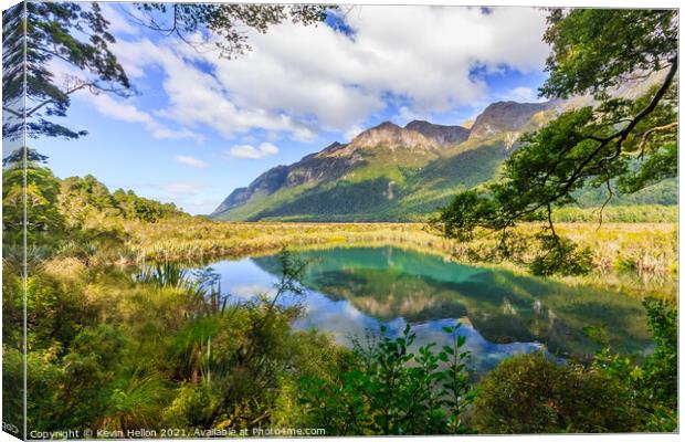 Mirror lakes Canvas Print by Kevin Hellon