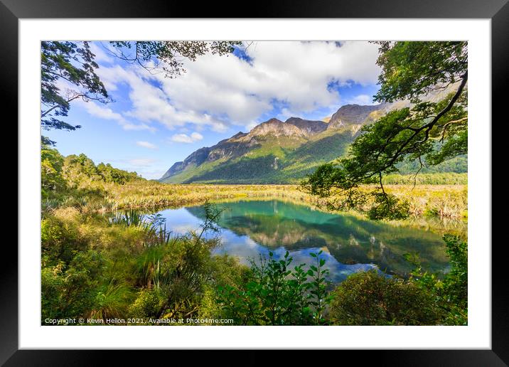 Mirror lakes Framed Mounted Print by Kevin Hellon