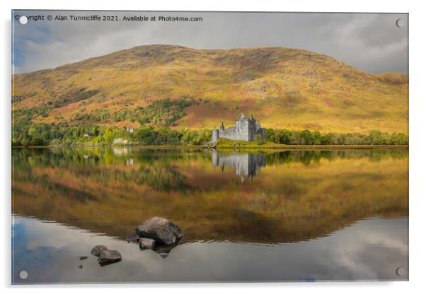 Majestic Kilchurn Castle Acrylic by Alan Tunnicliffe