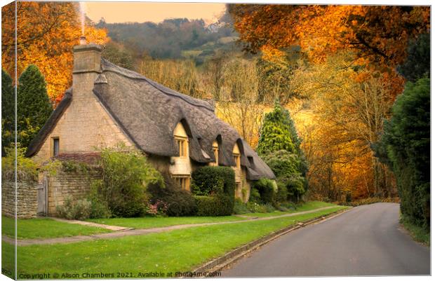 English Cottage  Canvas Print by Alison Chambers