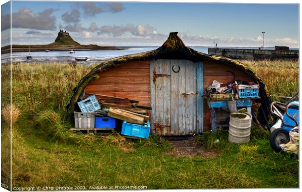 The Herring Boat Hut Canvas Print by Chris Drabble