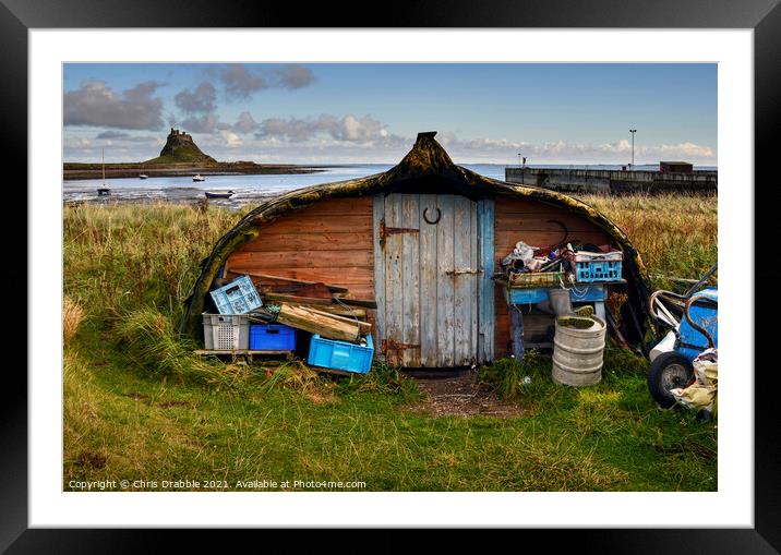 The Herring Boat Hut Framed Mounted Print by Chris Drabble