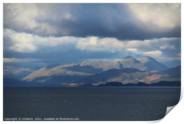 Stormy sky, Sound of Mull, Scotland Print by Imladris 