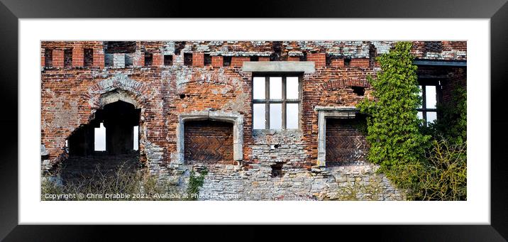 Torksey Castle detail Framed Mounted Print by Chris Drabble