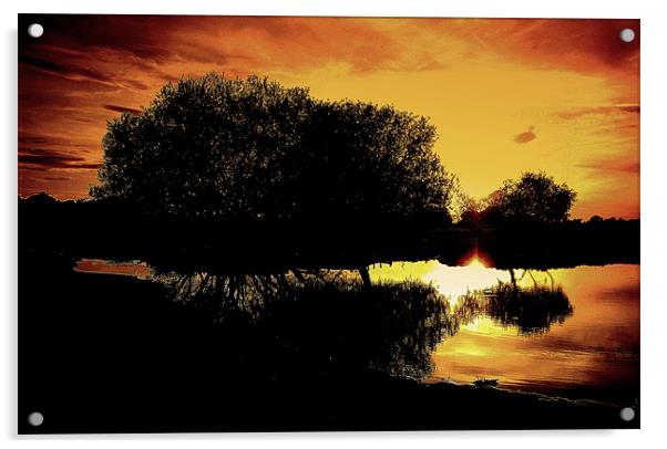 Sunset Reflections Acrylic by Louise Godwin