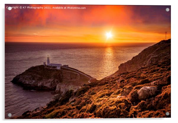 South Stack Lighthouse, on the Isle of Anglesey Acrylic by K7 Photography