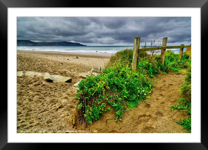 Widemouth Bay Framed Mounted Print by Chris Drabble