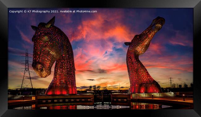 The Kelpies Framed Print by K7 Photography