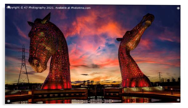 The Kelpies Acrylic by K7 Photography