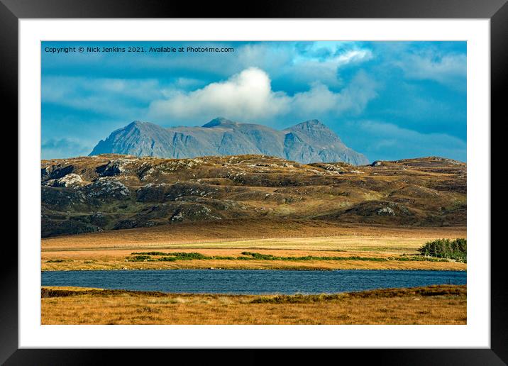 Suilven from Coigach in North West Scotland Framed Mounted Print by Nick Jenkins