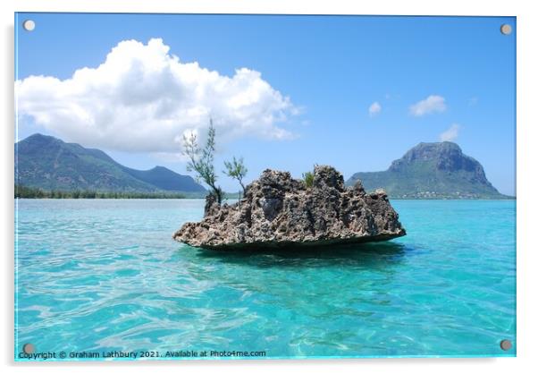 Mauritius Sea Rock Acrylic by Graham Lathbury