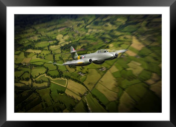 Gloster Meteor T.7 Framed Mounted Print by J Biggadike