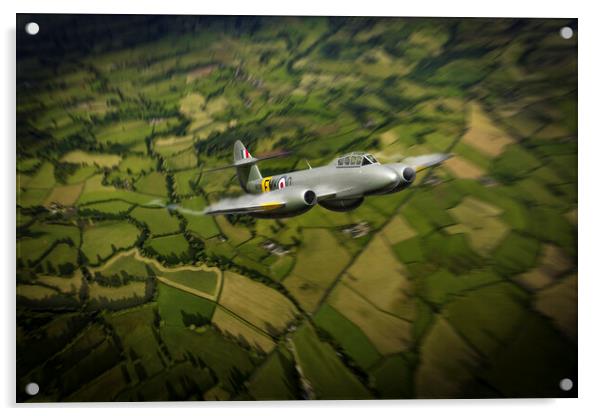 Gloster Meteor T.7 Acrylic by J Biggadike
