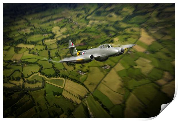 Gloster Meteor T.7 Print by J Biggadike