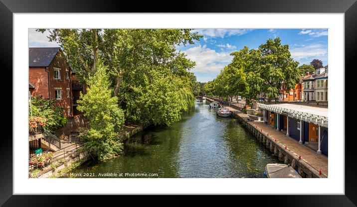 River Wensum, Norwich Framed Mounted Print by Jim Monk