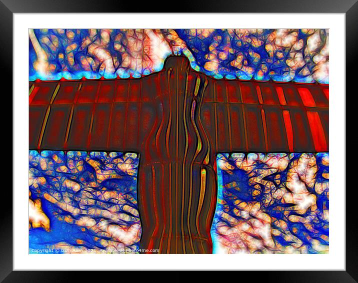 Abstract of The Angel of The North Abstract Framed Mounted Print by Glen Allen