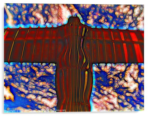 Abstract of The Angel of The North Abstract Acrylic by Glen Allen