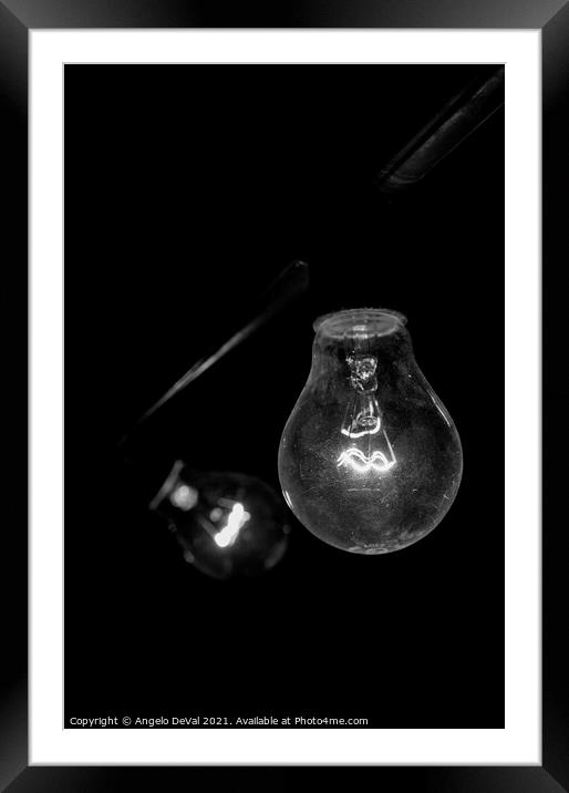 Light in The Darkness on Monochrome Framed Mounted Print by Angelo DeVal