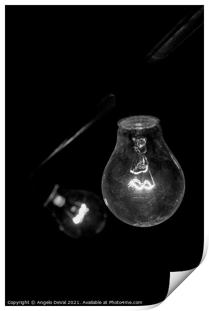 Light in The Darkness on Monochrome Print by Angelo DeVal