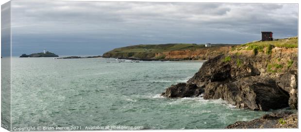 Godrevy Lighthouse and the South West Coast Path Canvas Print by Brian Pierce
