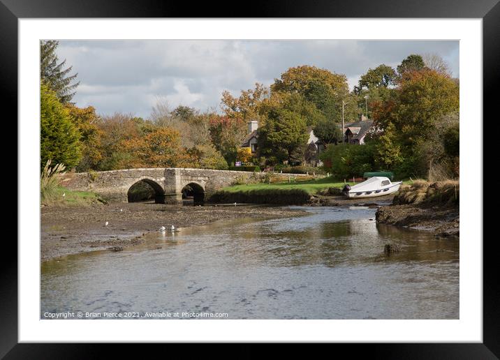 Lerryn Bridge, Cornwall Framed Mounted Print by Brian Pierce