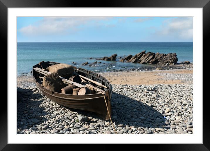 Old boat at Dollar Cove Framed Mounted Print by Brian Pierce