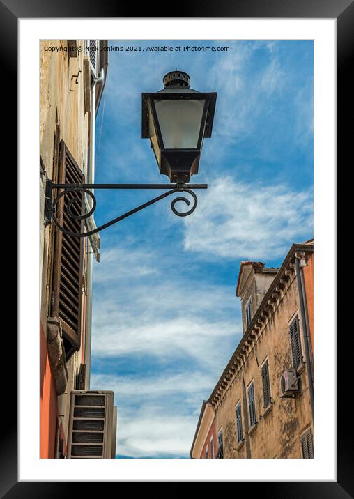 Street Lamp Rovinj Street Croatia Istria  Framed Mounted Print by Nick Jenkins