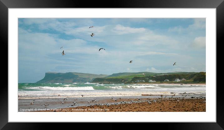 breakfast on Ballycastle beach Framed Mounted Print by David McFarland