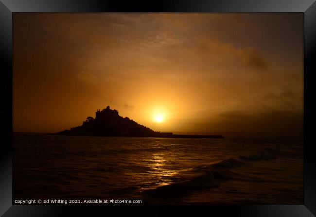 St Michael's Mount  Framed Print by Ed Whiting