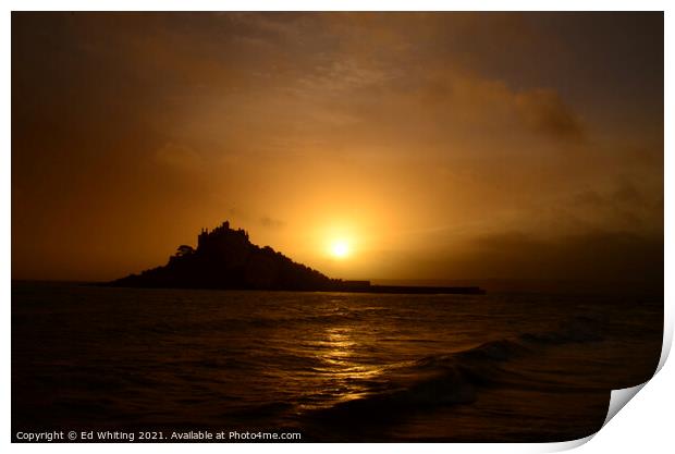 St Michael's Mount  Print by Ed Whiting