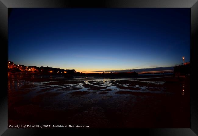 St Ives after sunset, Cornwall. Framed Print by Ed Whiting