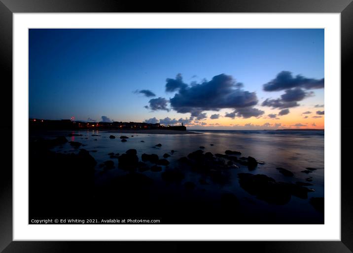 St Ives glow Framed Mounted Print by Ed Whiting