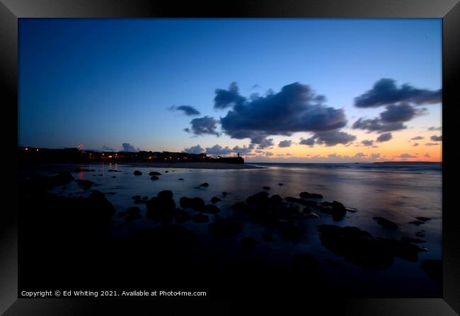 St Ives glow Framed Print by Ed Whiting