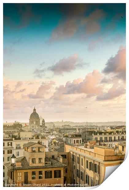 Rome Skyline Print by Travel and Pixels 