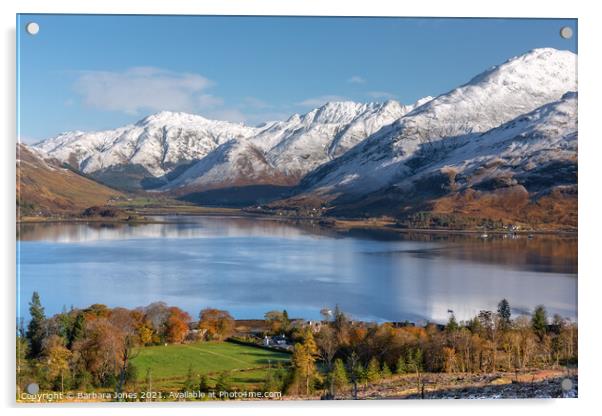 Loch Duich and Kintail from Mam Ratagan Scotland Acrylic by Barbara Jones