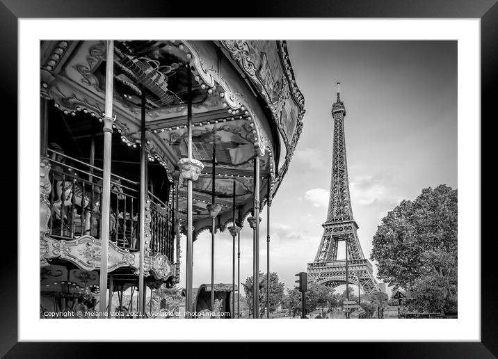 Typical Paris | monochrome Framed Mounted Print by Melanie Viola
