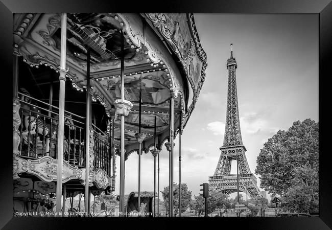 Typical Paris | monochrome Framed Print by Melanie Viola