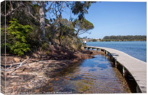 Australia's Jervis Bay: Oceanic Confluence Canvas Print by Holly Burgess