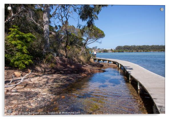 Australia's Jervis Bay: Oceanic Confluence Acrylic by Holly Burgess