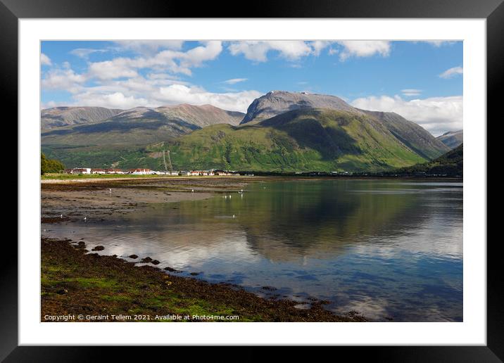 Ben Nevis and Fort William from Corpach, Scotland, UK Framed Mounted Print by Geraint Tellem ARPS