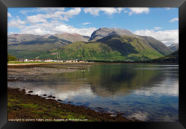 Ben Nevis and Fort William from Corpach, Scotland, UK Framed Print by Geraint Tellem ARPS