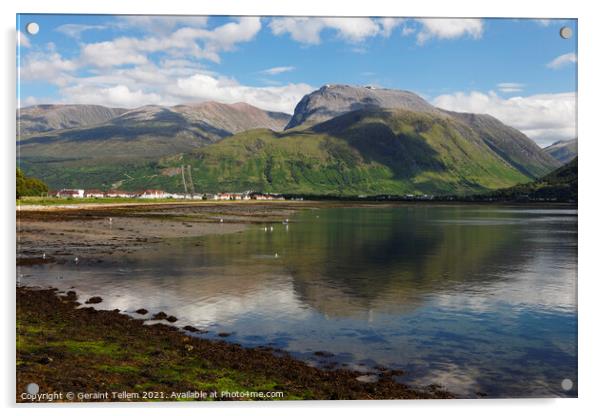 Ben Nevis and Fort William from Corpach, Scotland, UK Acrylic by Geraint Tellem ARPS