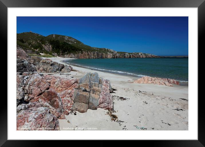 Beach near Durness, Sutherland, Scotland Framed Mounted Print by Geraint Tellem ARPS